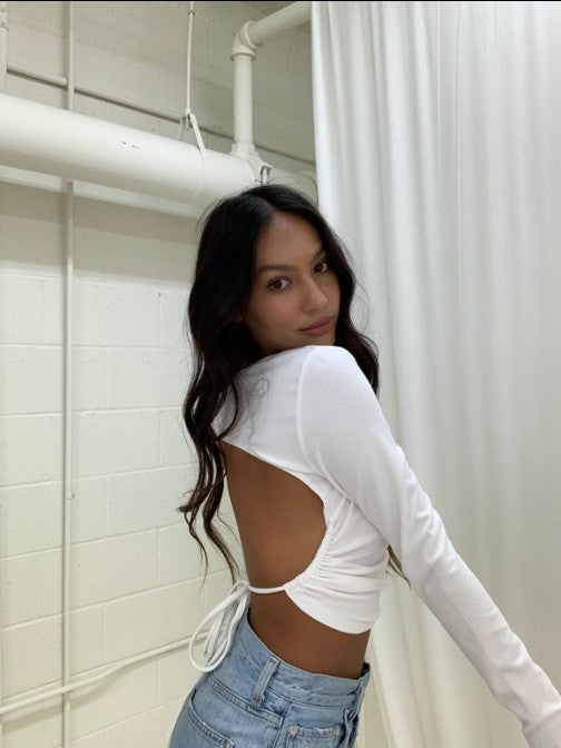 OPEN BACK CROP TOP