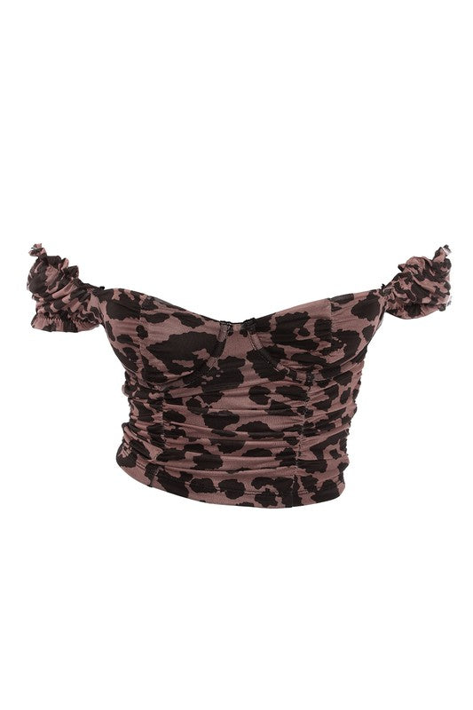 ANIMAL PRINT CROP TOP
