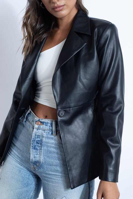 FAUX LEATHER JACKET
