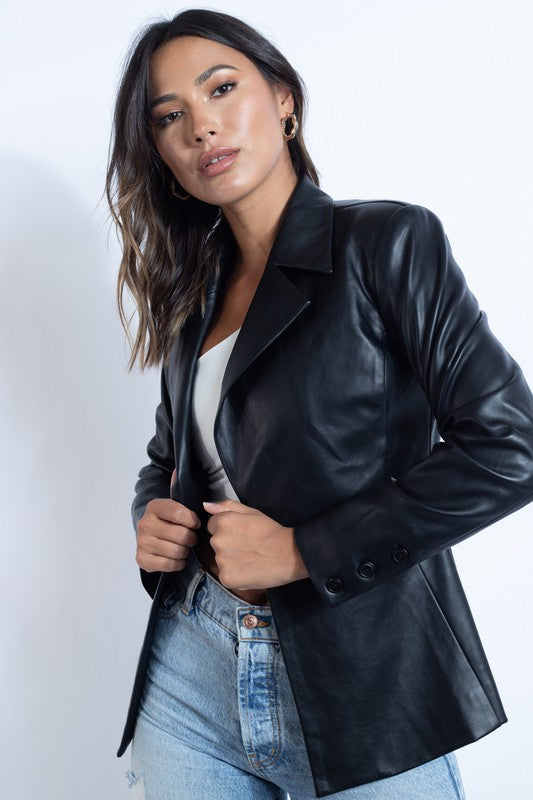 FAUX LEATHER JACKET